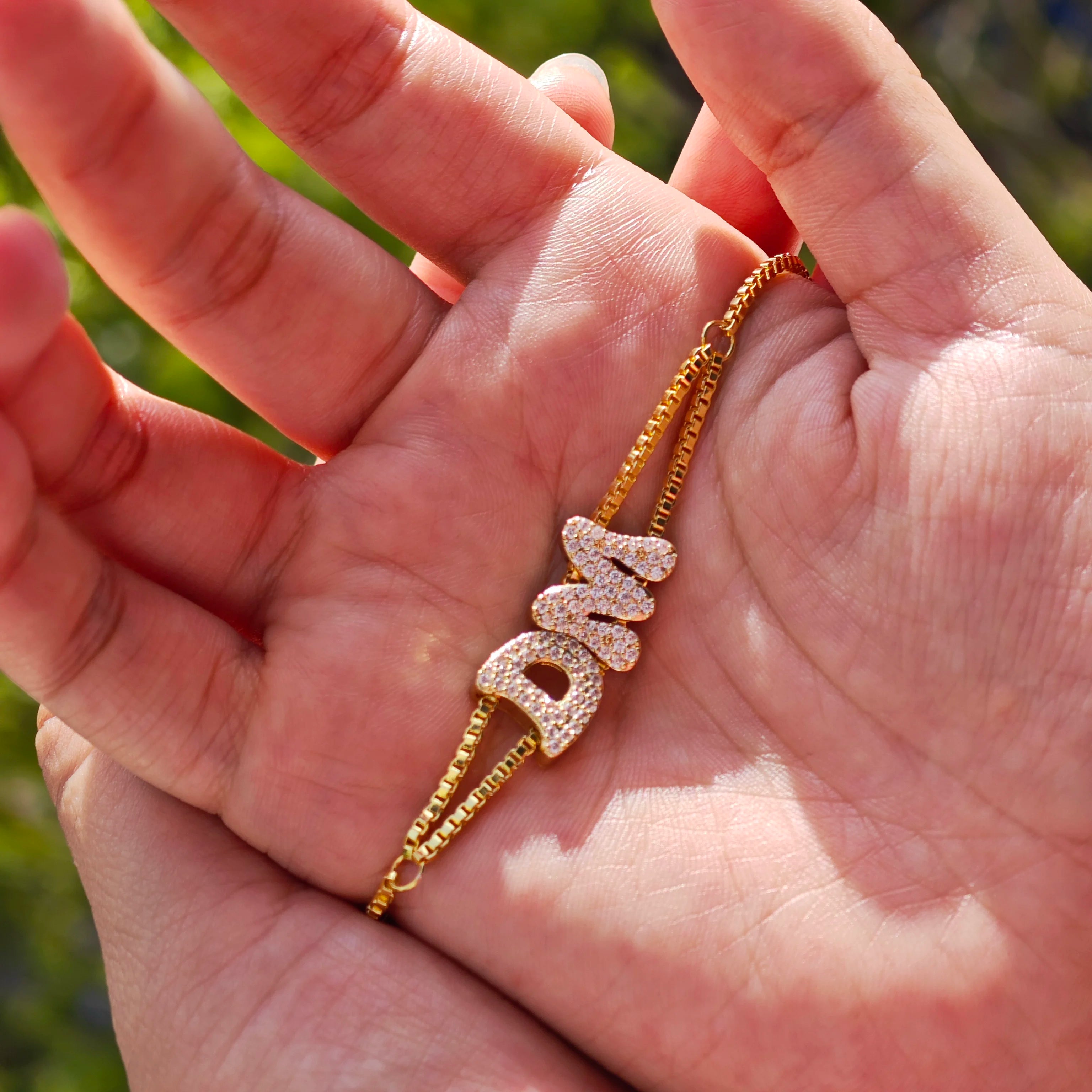 Personalized Iced- Out Name Bracelet