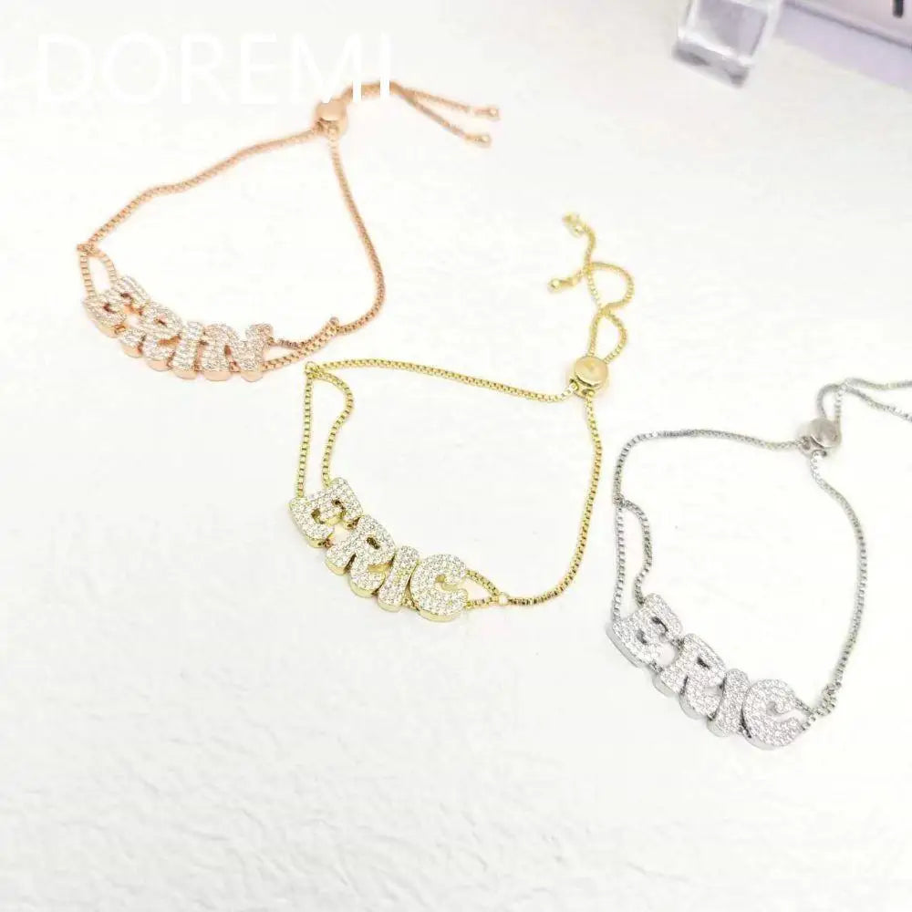 Personalized Iced- Out Name Bracelet