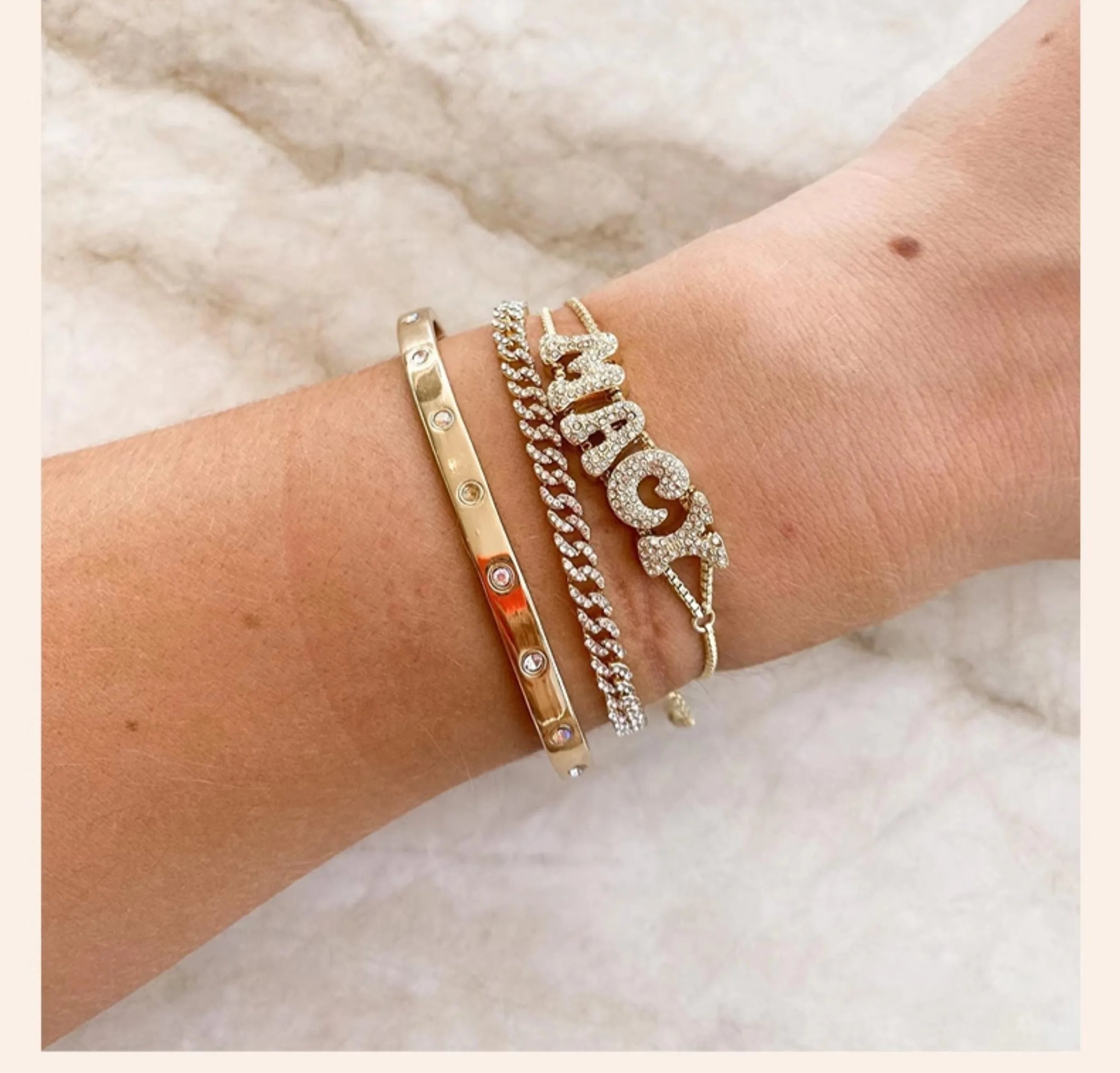 Personalized Iced- Out Name Bracelet