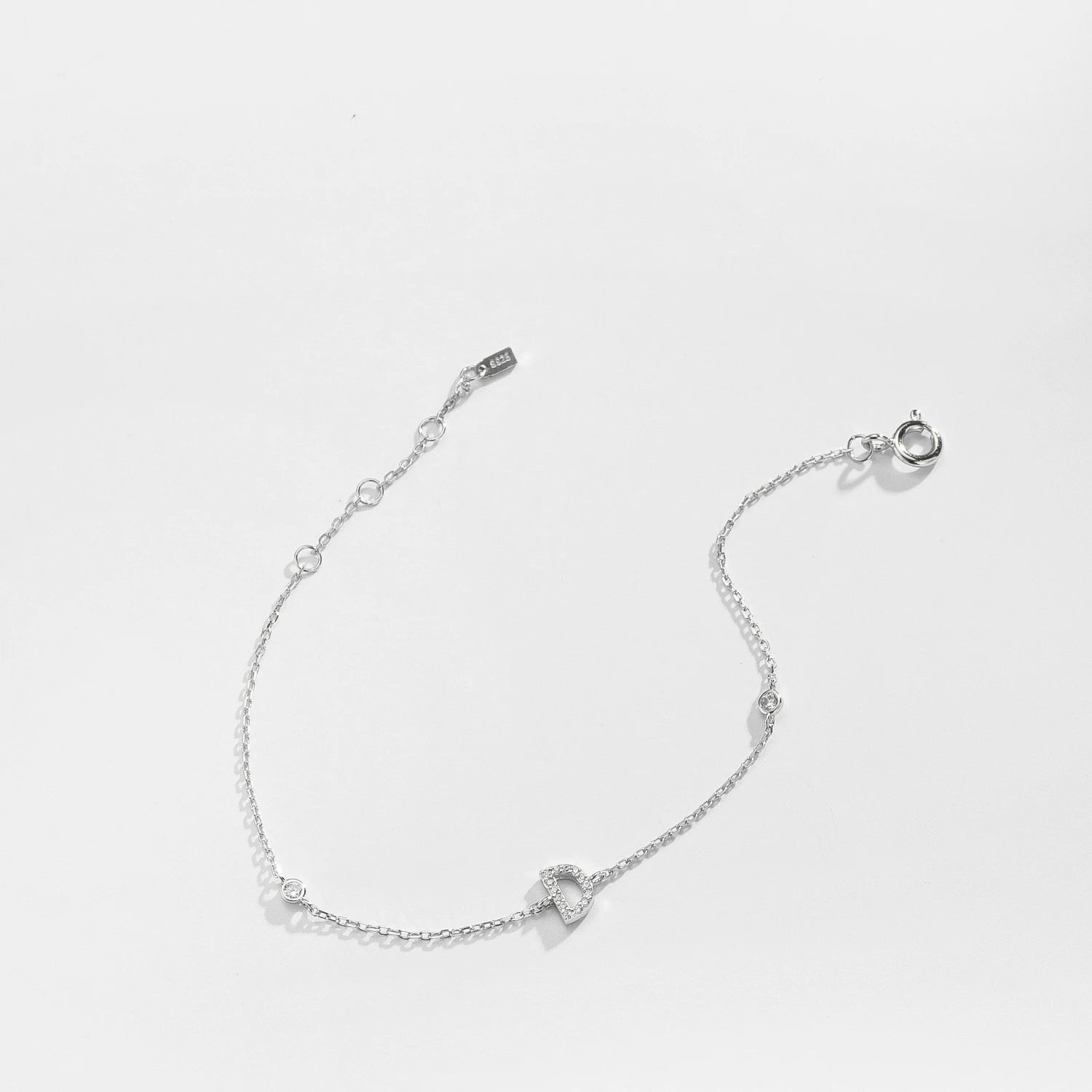 Forever Your Initial Bracelet - 925 Sterling Silver