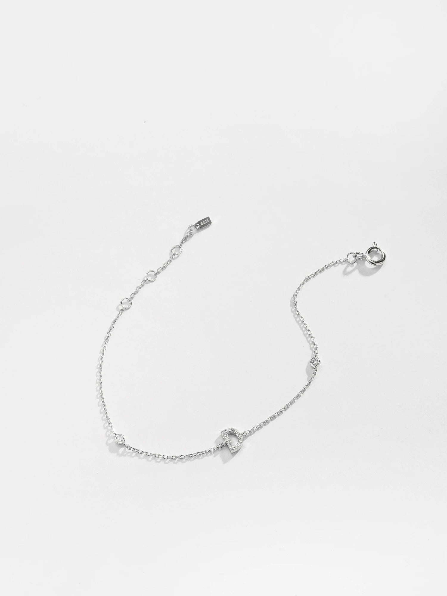 Forever Your Initial Bracelet - 925 Sterling Silver