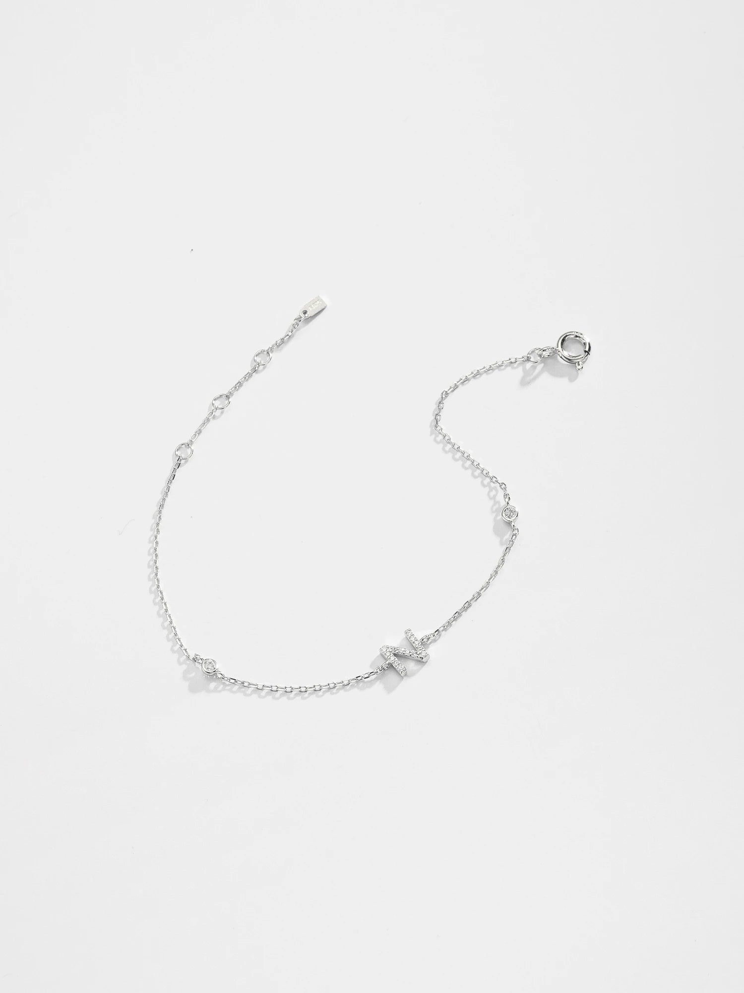 Forever Your Initial Bracelet - 925 Sterling Silver