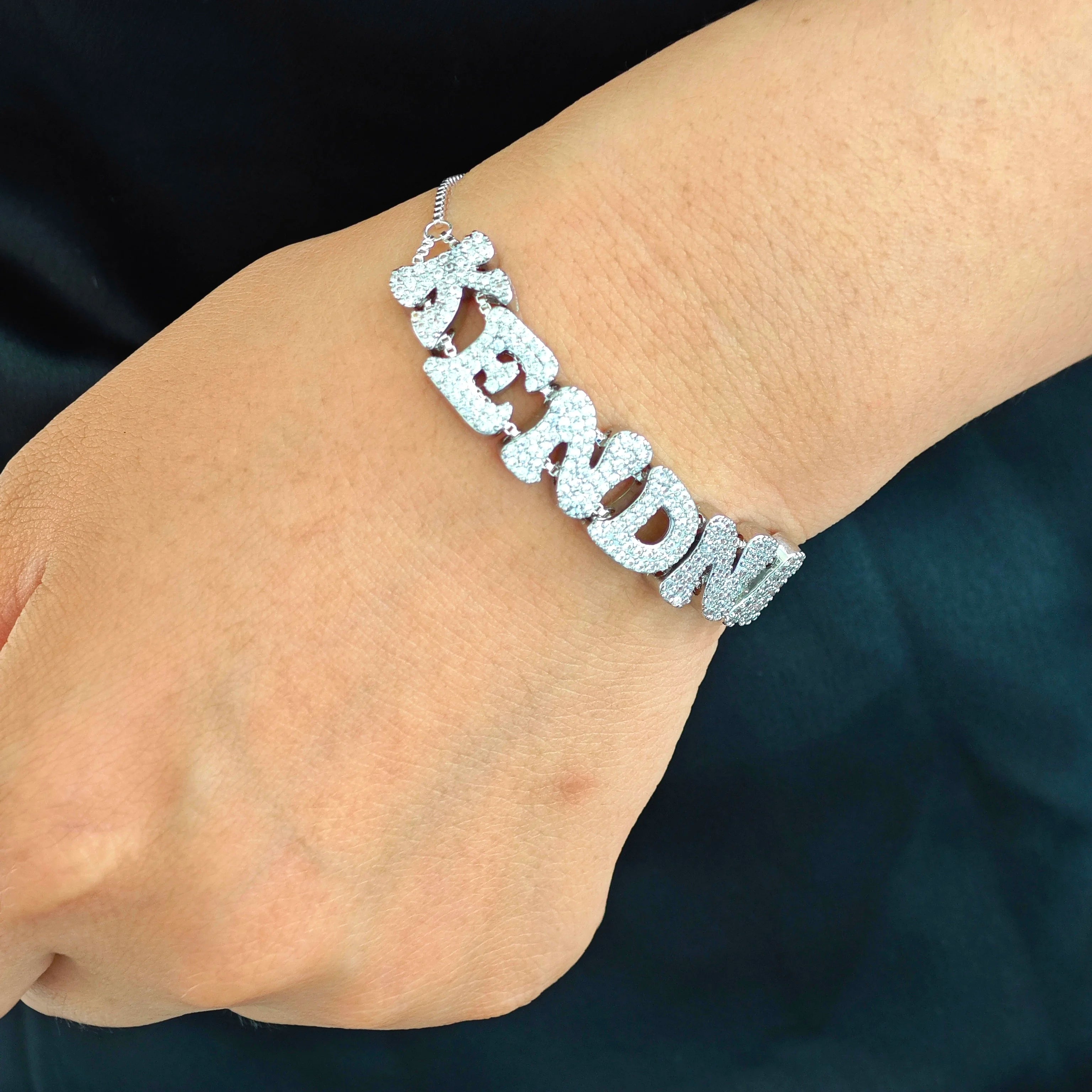 Personalized Iced- Out Name Bracelet