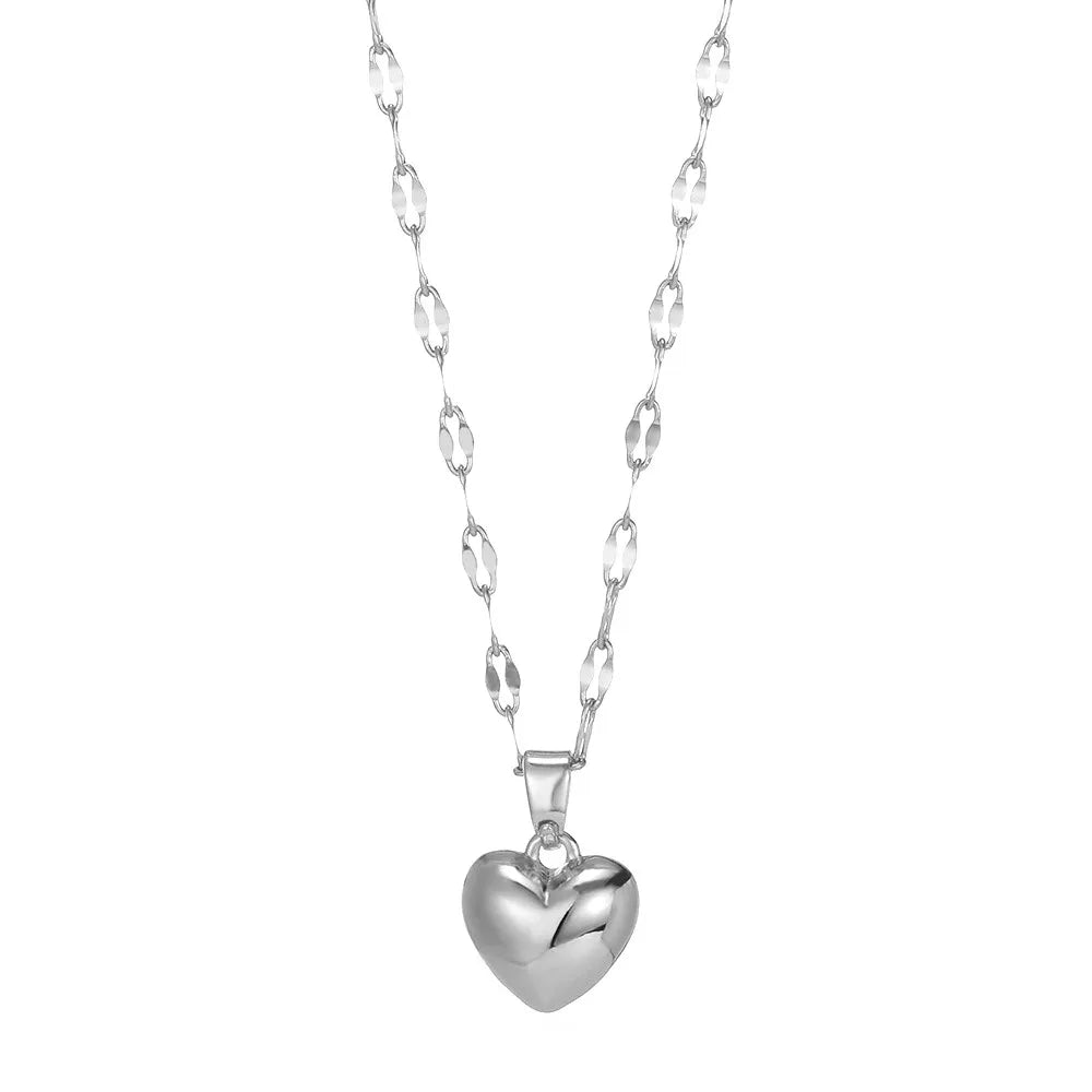 Stainless Steel Golden Heart Pendant