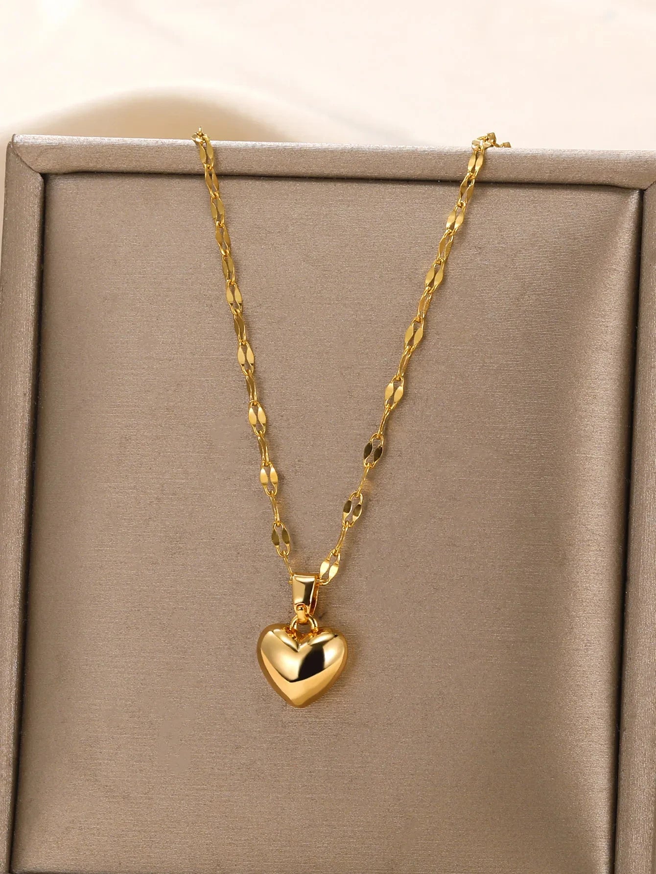 Stainless Steel Golden Heart Pendant