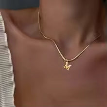 Stainless Steel Personalized Gold Initial Necklace