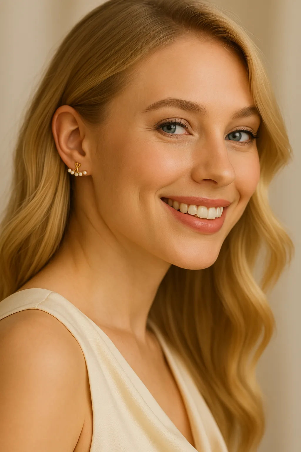 Pearl Heart Drop Earrings