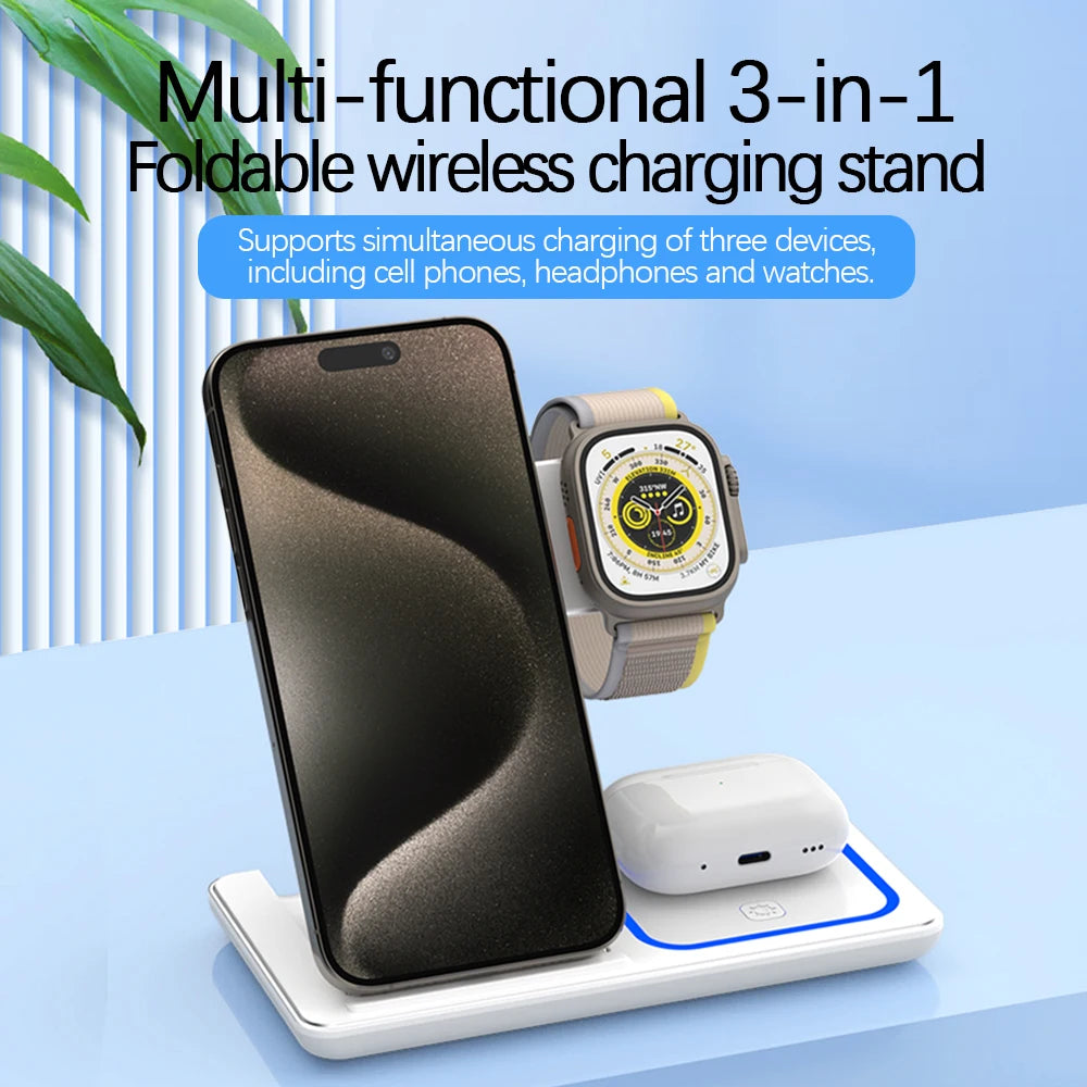 Fast Charging Station for iPhone 15/14/13/12, Apple Watch, and AirPods Pro