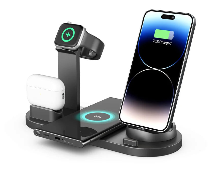 Fast 30W 7-in-1 Wireless Charger for iPhone, Watch, AirPods & Samsung