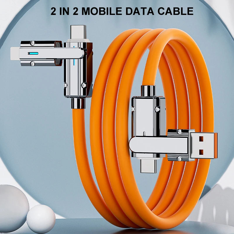 4 in 1 Fast Charging Cable for Apple/Samsung