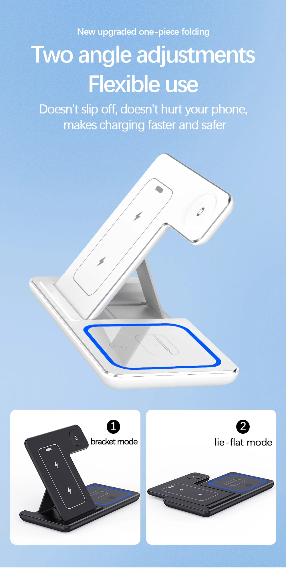 Fast Charging Station for iPhone 15/14/13/12, Apple Watch, and AirPods Pro