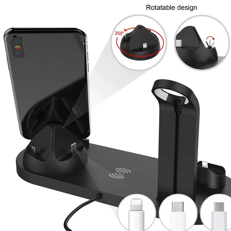 Fast 30W 7-in-1 Wireless Charger for iPhone, Watch, AirPods & Samsung