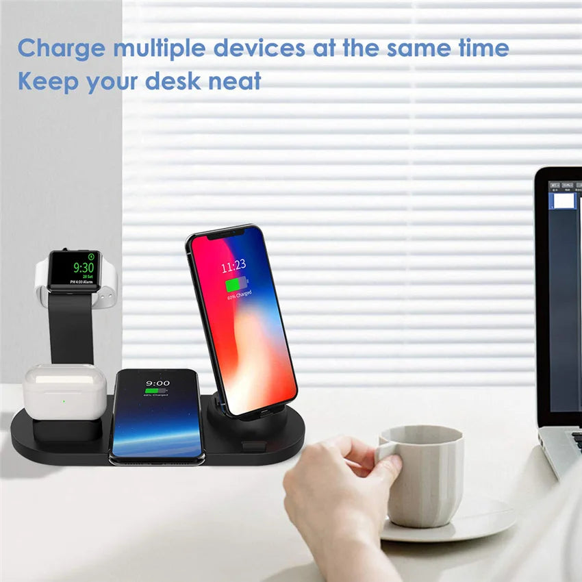 Fast 30W 7-in-1 Wireless Charger for iPhone, Watch, AirPods & Samsung