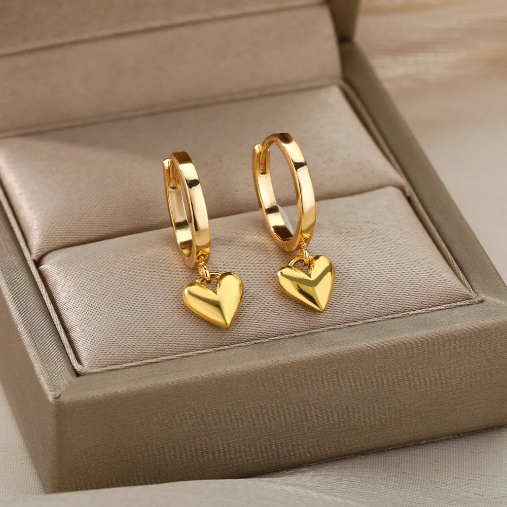 Stainless Steel Heart Earrings