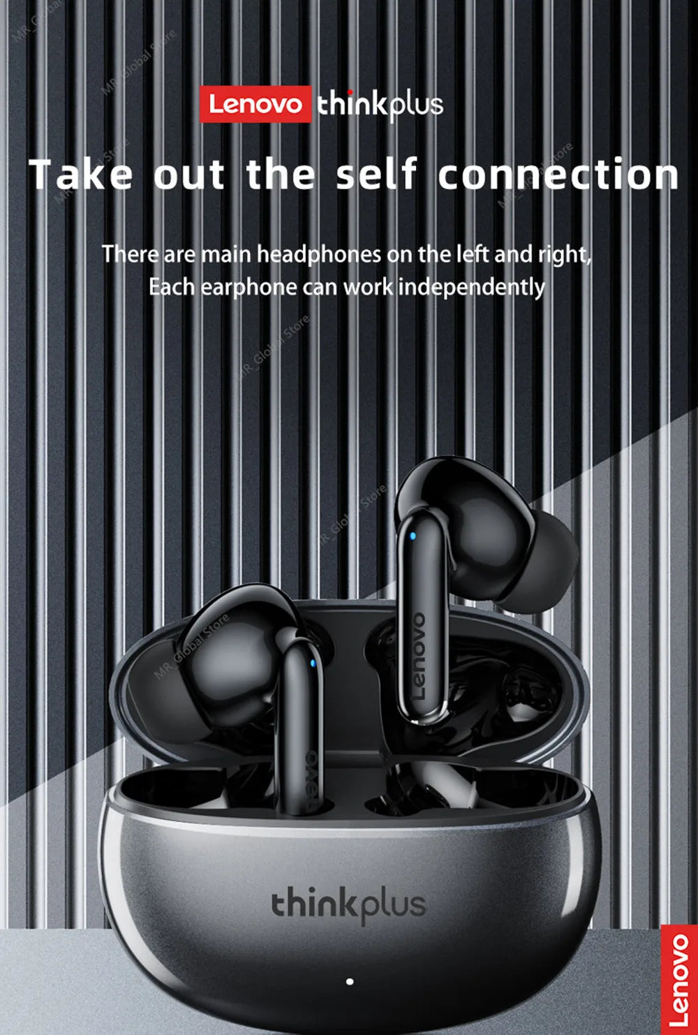 Lenovo XT88 Wireless Earbuds – Bluetooth 5.3, Noise-Canceling, HIFI Stereo Bass