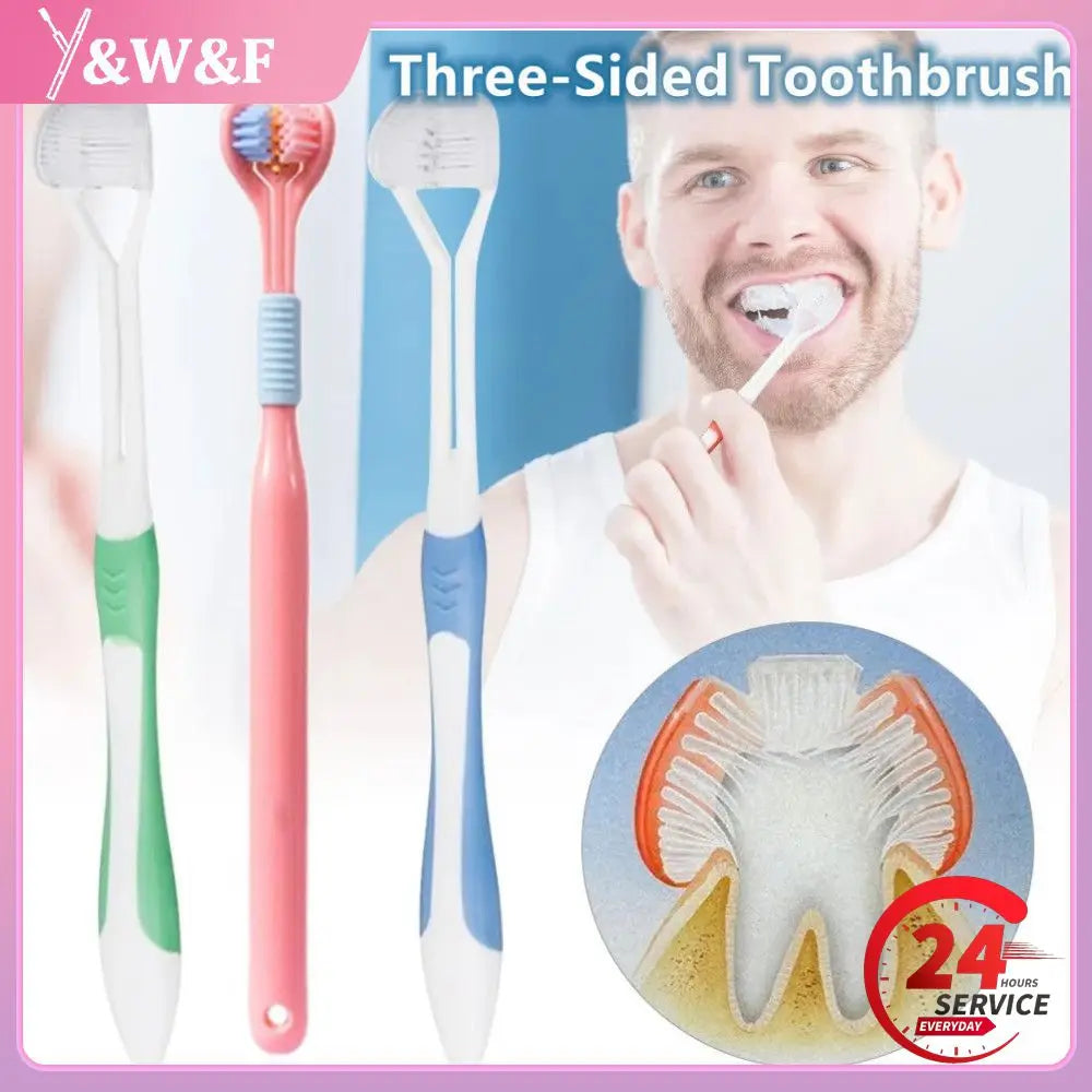 Three-Sided Toothbrush