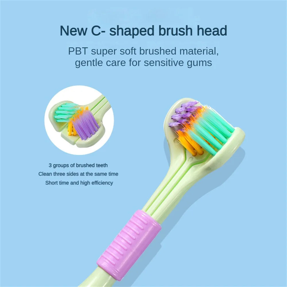 Three-Sided Toothbrush